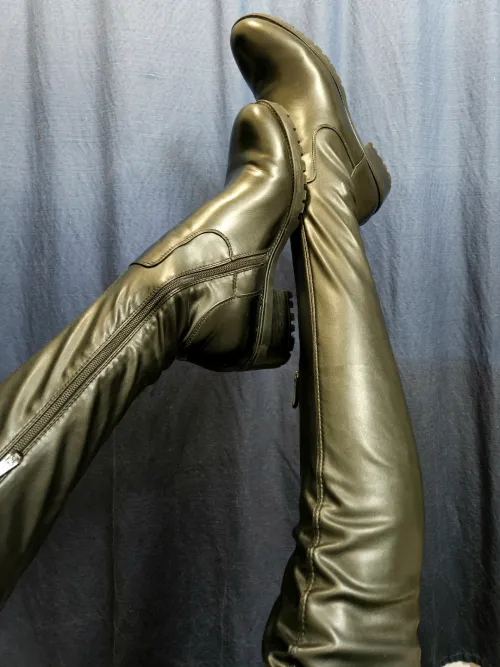 Black Thigh High Boots