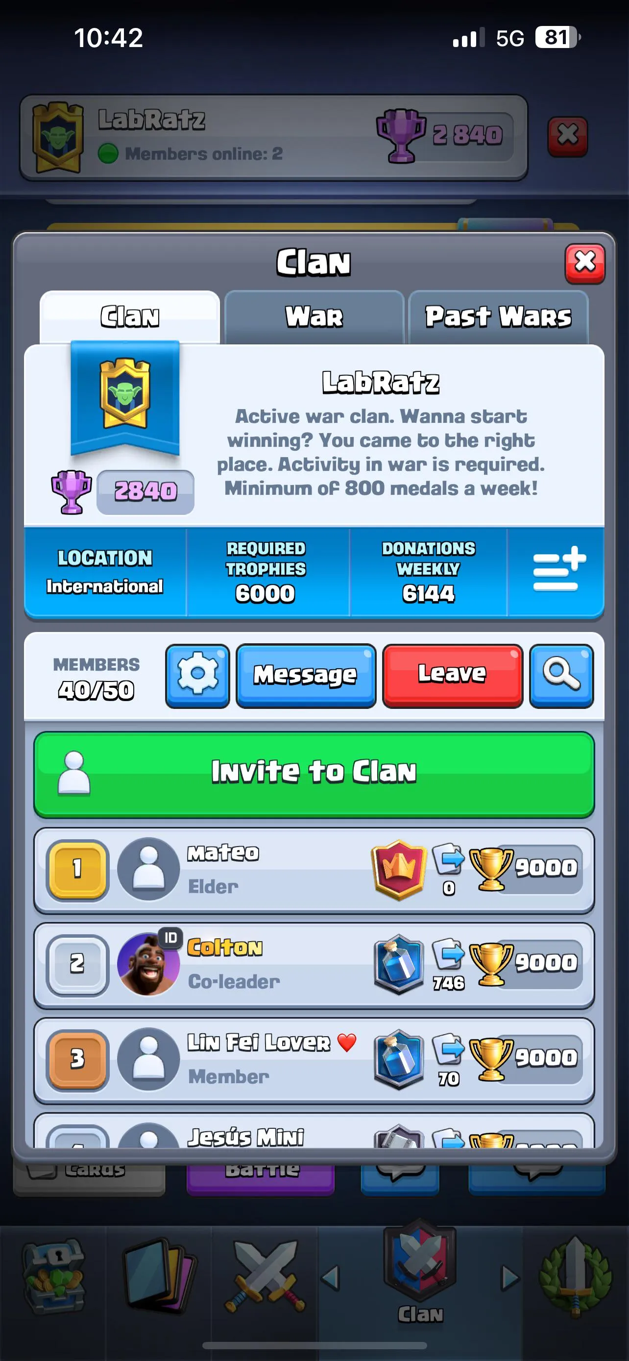 Clash Royale Clan Invite