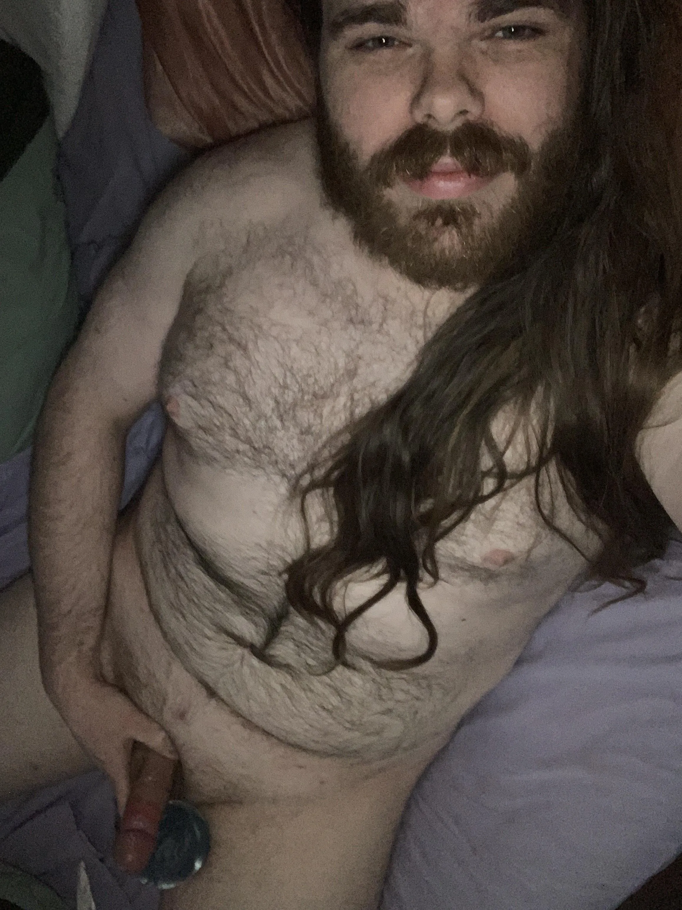 Having fun with my toy 😈