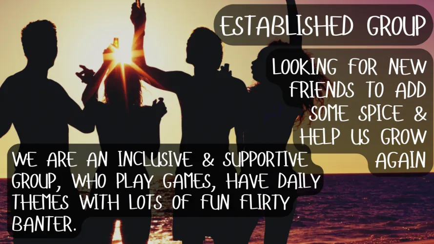 Looking for some lady friends to help liven up our group again. Men who bring a lady also welcome.