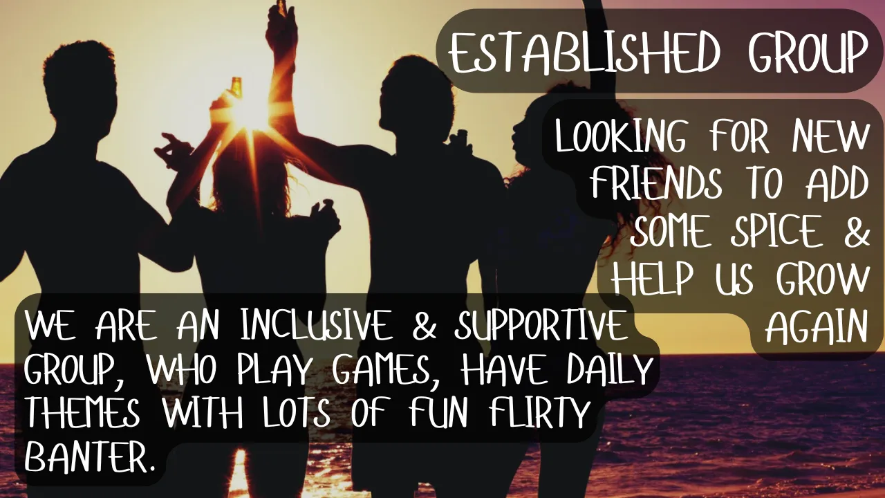 Looking for some lady friends to help liven up our group again. Men who bring a lady also welcome.