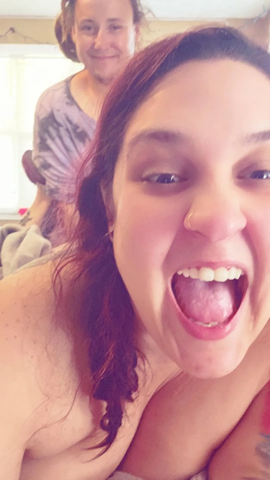 Two silly gooses playing around 😋🙃 anyone want to follow us on our adventures