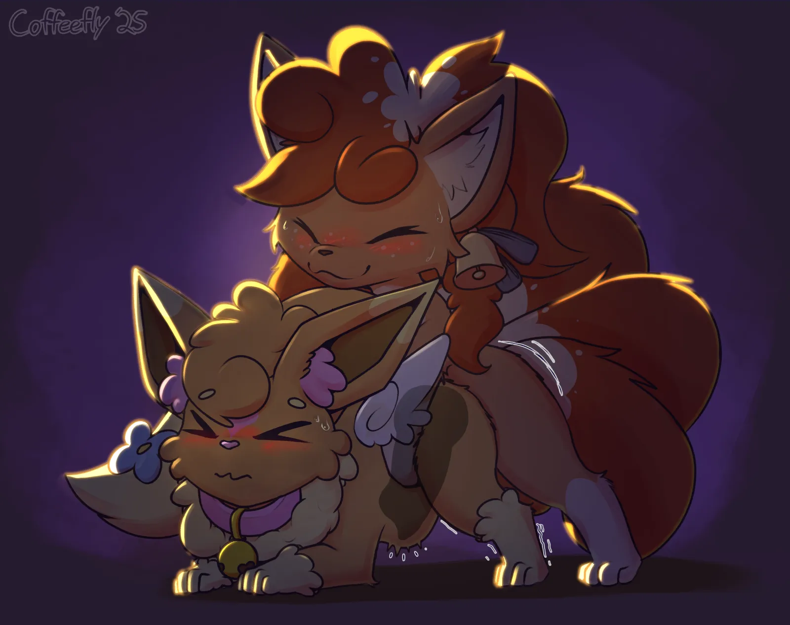 Vulpix thrusts deep into eevee's breeding hole [M/F] (coffeefly)