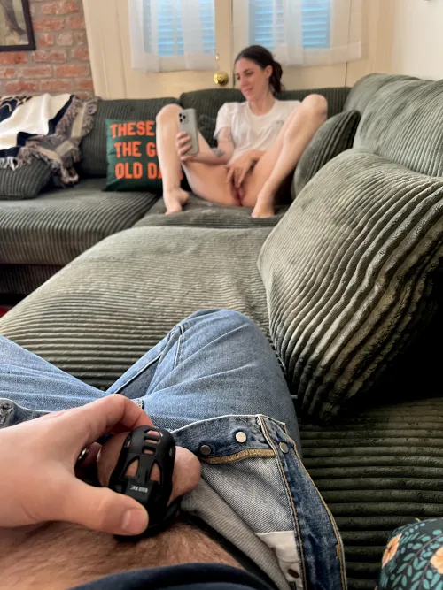 When you get a Facetime from your bull, you take it - even if your husband is there