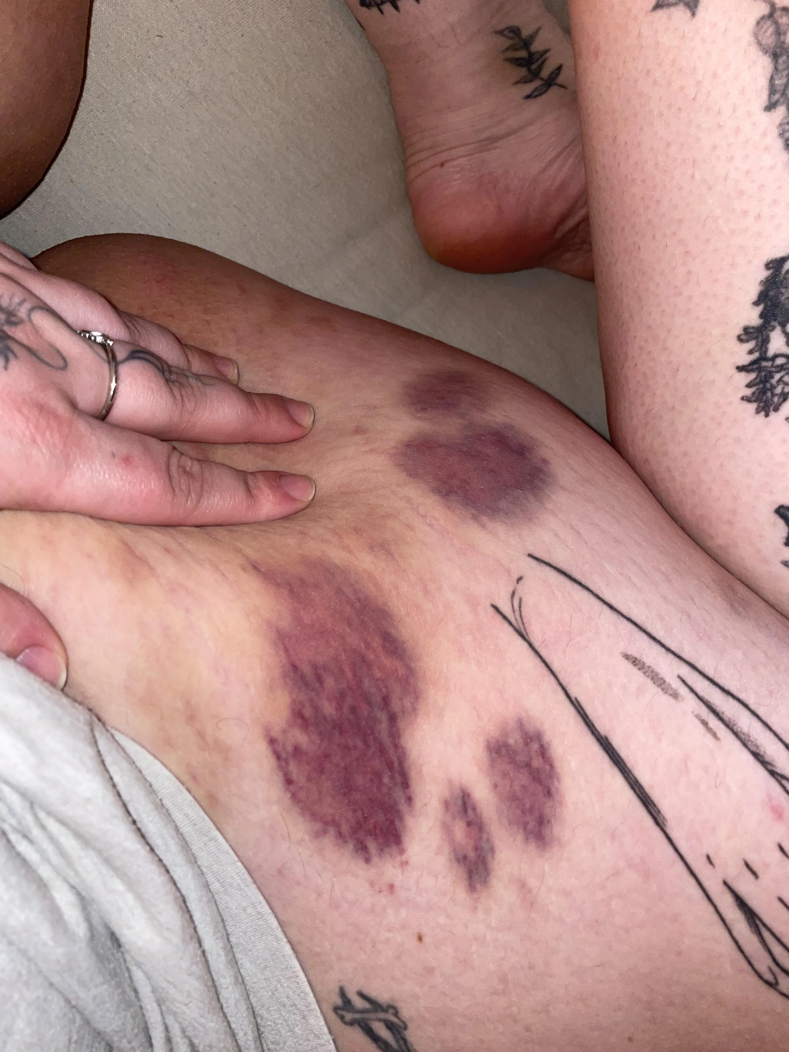 Daddy worked on my thighs this time