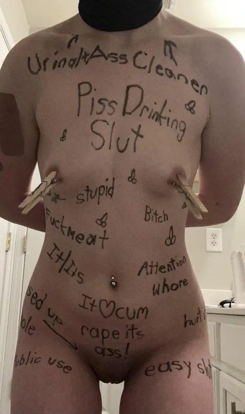 now that it's all decorated for you, how would you humiliate and make use of this denied rape pig?