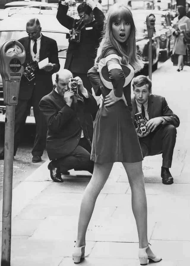 Pattie Boyd Showing off a Very Short Dress Named ‘Hoopla’ in London’s West End (1966)