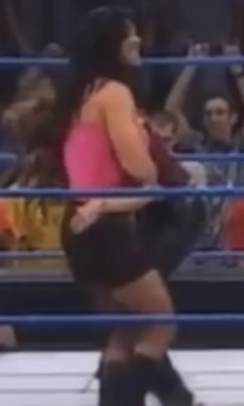 Stephanie McMahon grabs Chyna ass