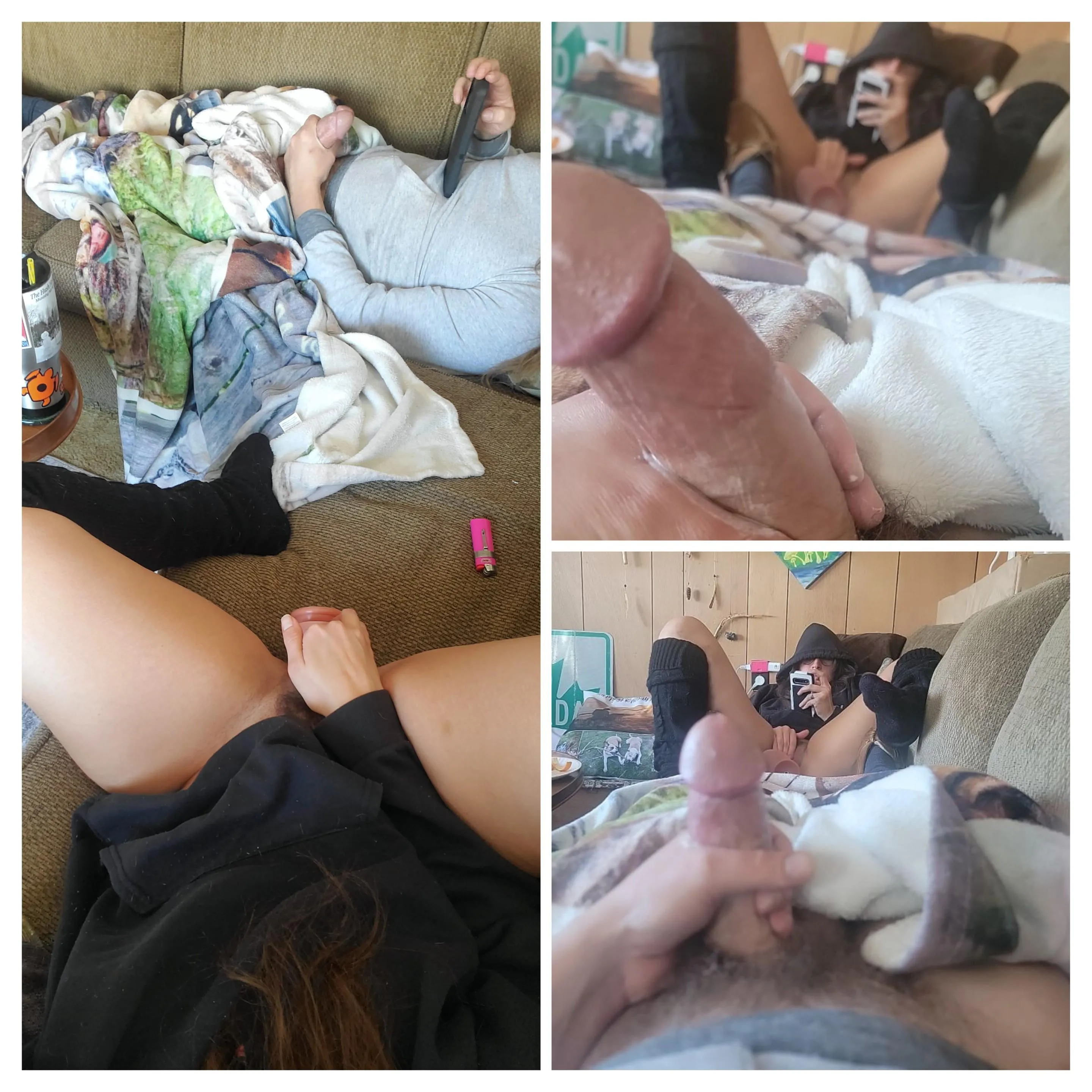 When one of us starts, the other just can't help but to follow suit