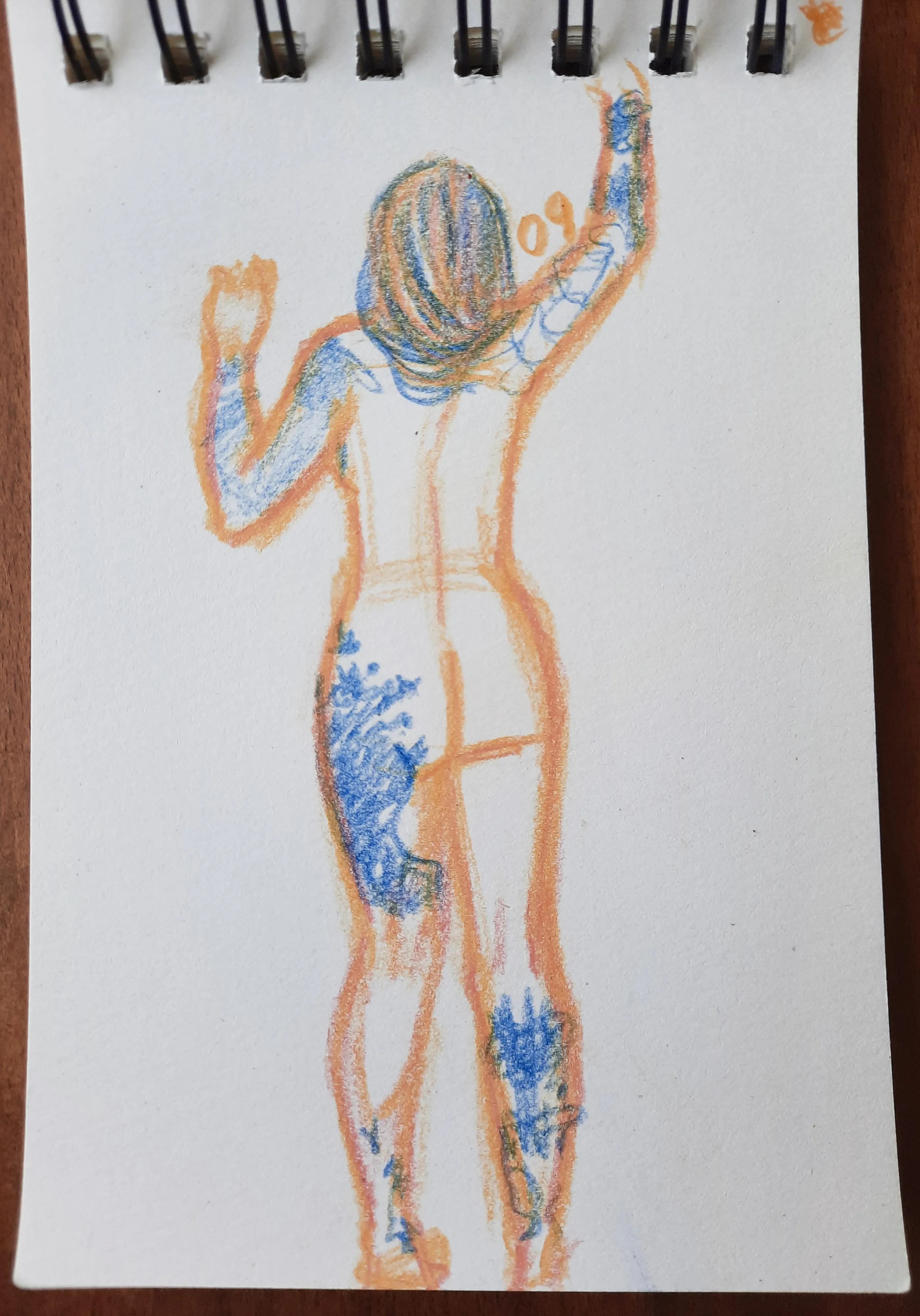 Backside Figure Study/ Classical Statue Sketch