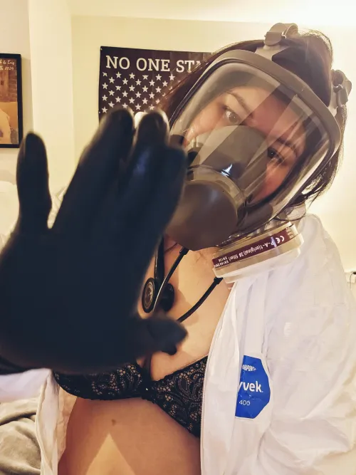Gloves and gas mask 😈