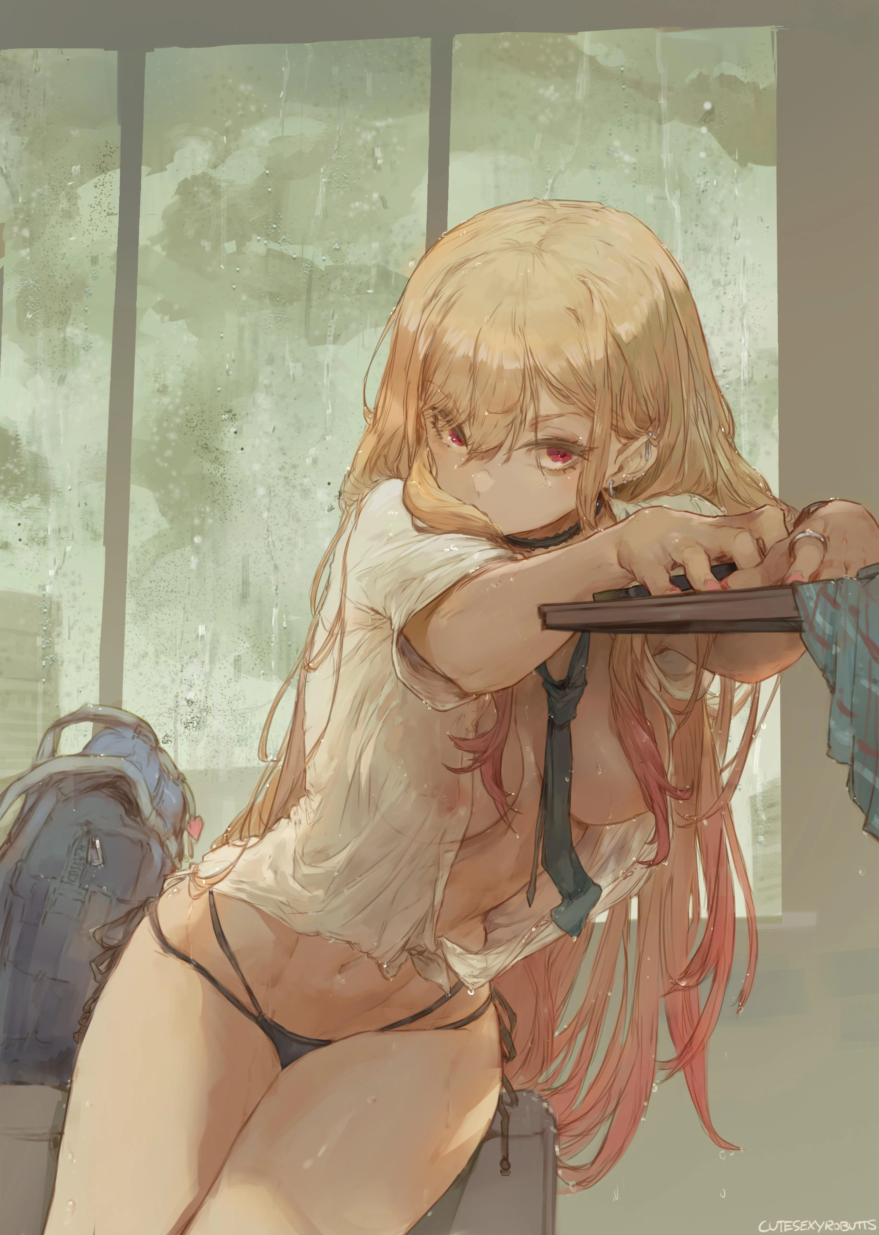 Marin soaking in the rain