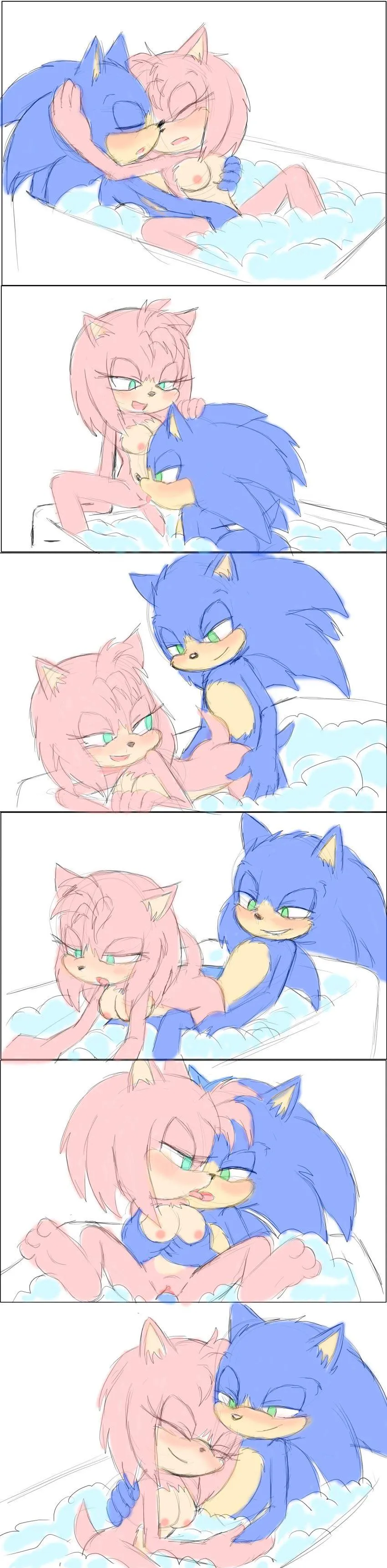 Movie Amy fucked by Sonic in the bath