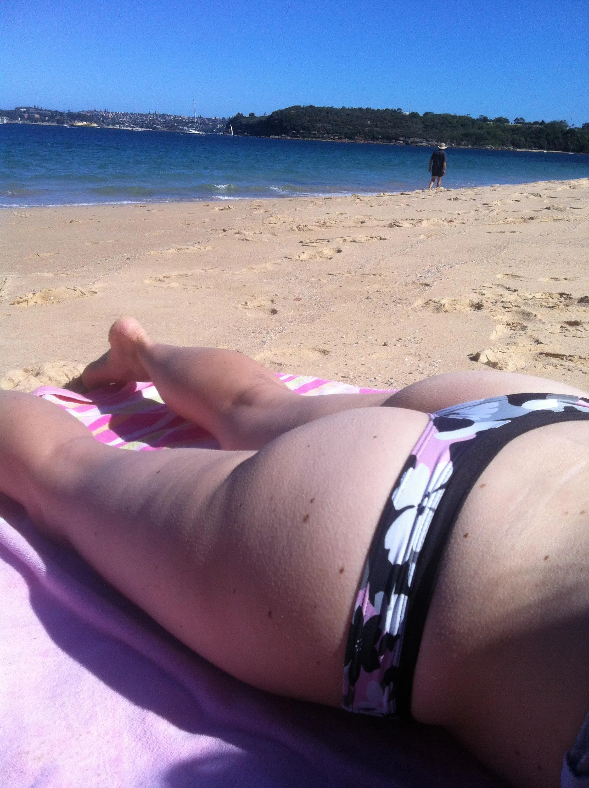 Pink camo surf shorts