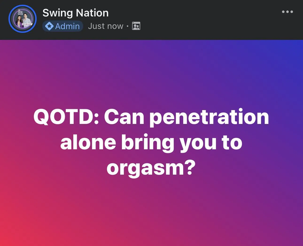 QOTD: Can Penetration Alone Bring You To Orgasm?