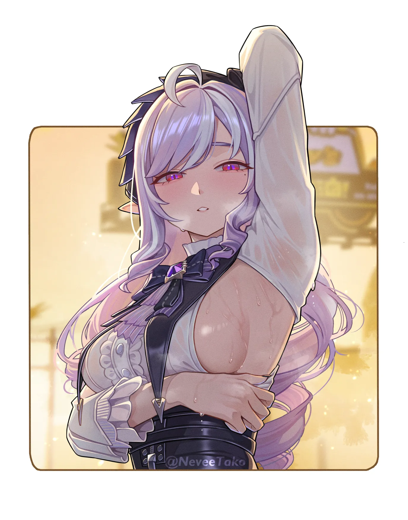 Vivian drenched in sweat (Nevee) [Zenless Zone Zero]