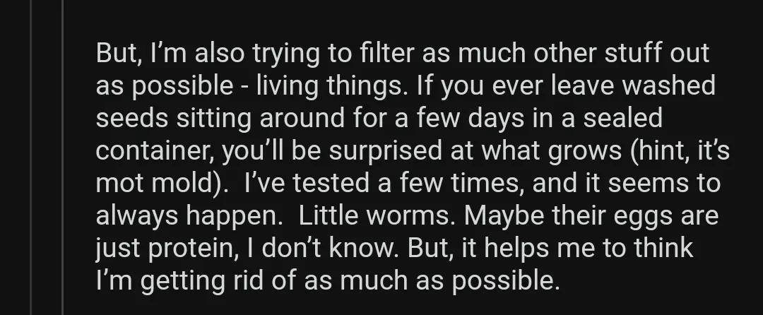 Worms in poppy tea. A user has spoken about 'little worms' being present in a left out brew. Do you have any concerns about parasites such as internal worms?