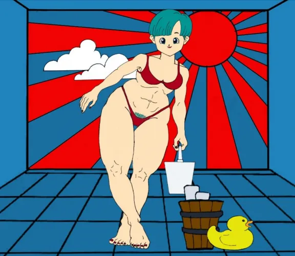 Bathtime with Bulma