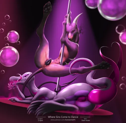 Dancing partners (dark violet)