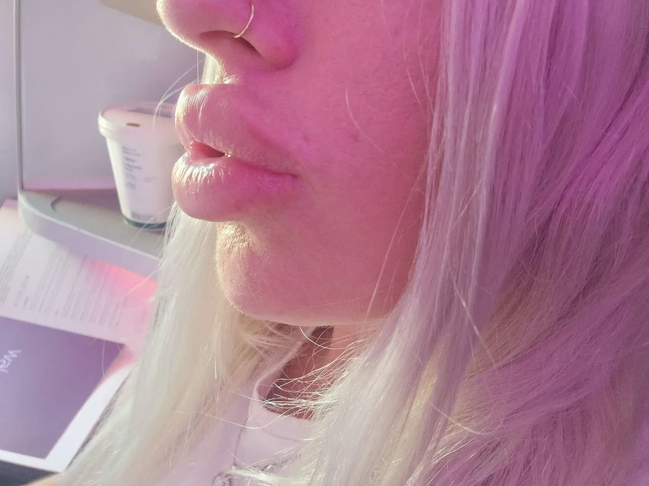 Freshly filled and sticking out