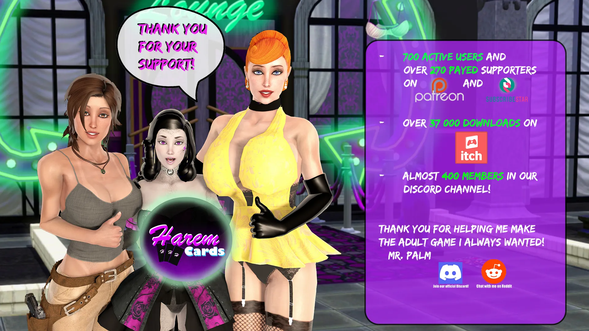 Just a big thank you to all fans of HaremCards out there! Just a big thank you to all fans of HaremCards out there!