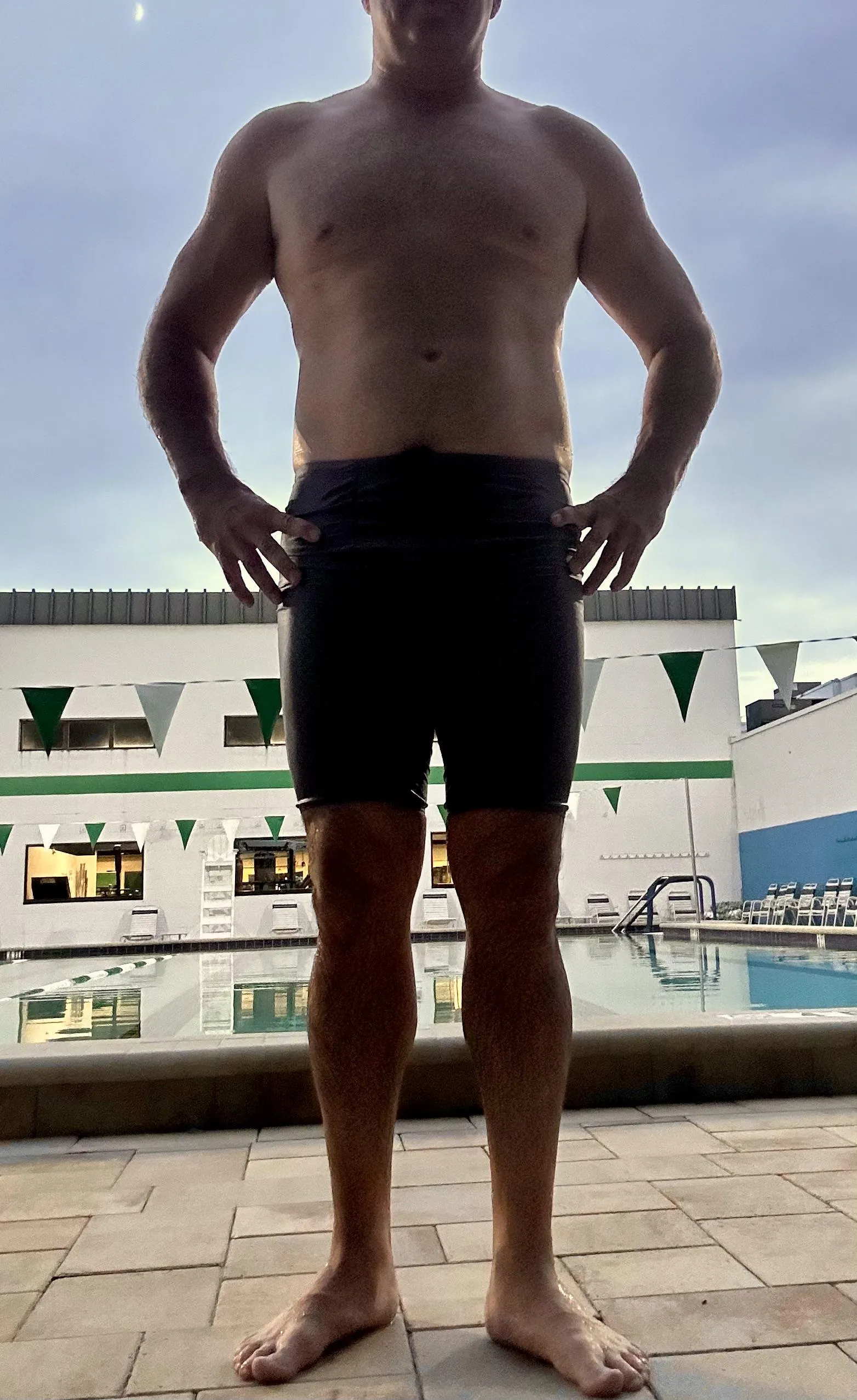 Post run, pre swim glow