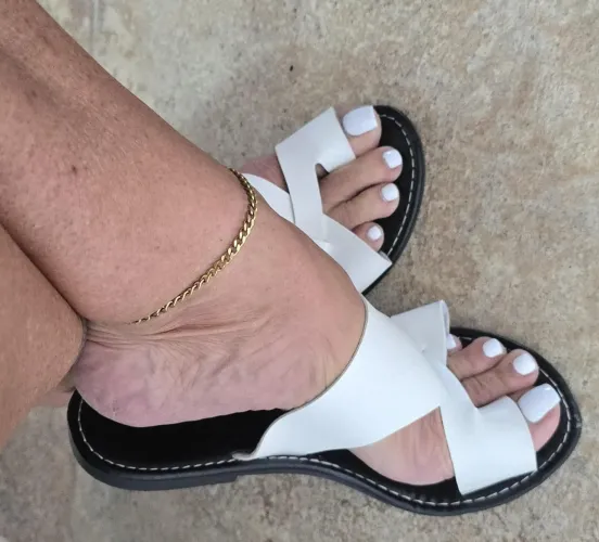 White Toes White Sandals
