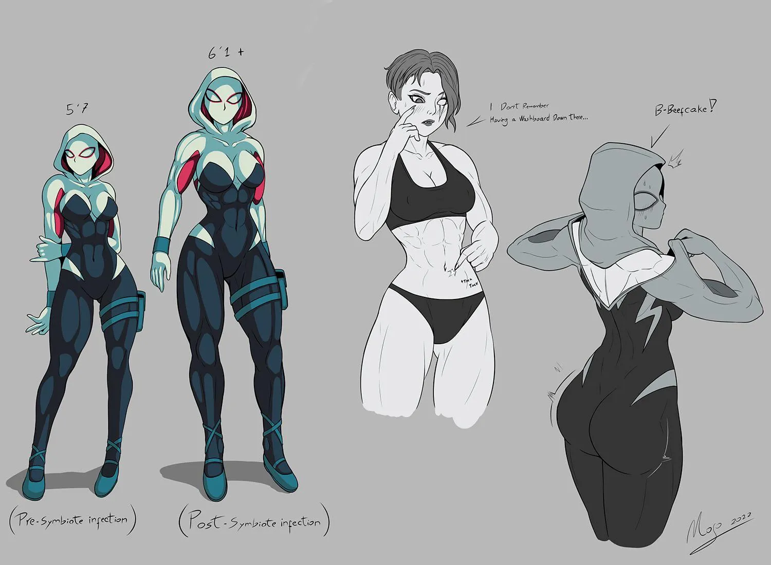 Before and After Symbiote bonding (Tacticoolmofo) [Marvel]