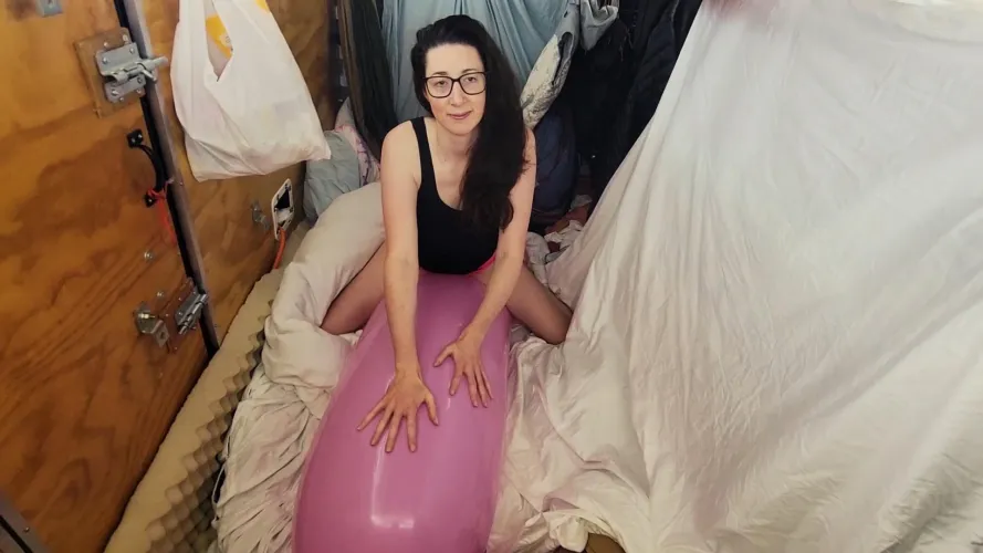 Before I had my own place I had to have my balloon sessions in the closet.