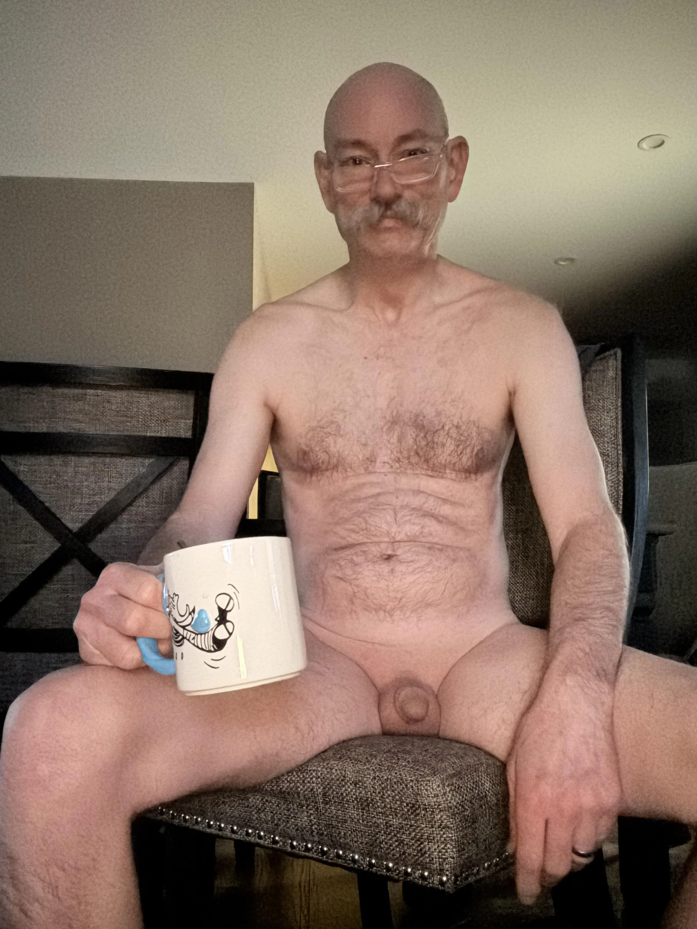 Coffee during my naked morning.