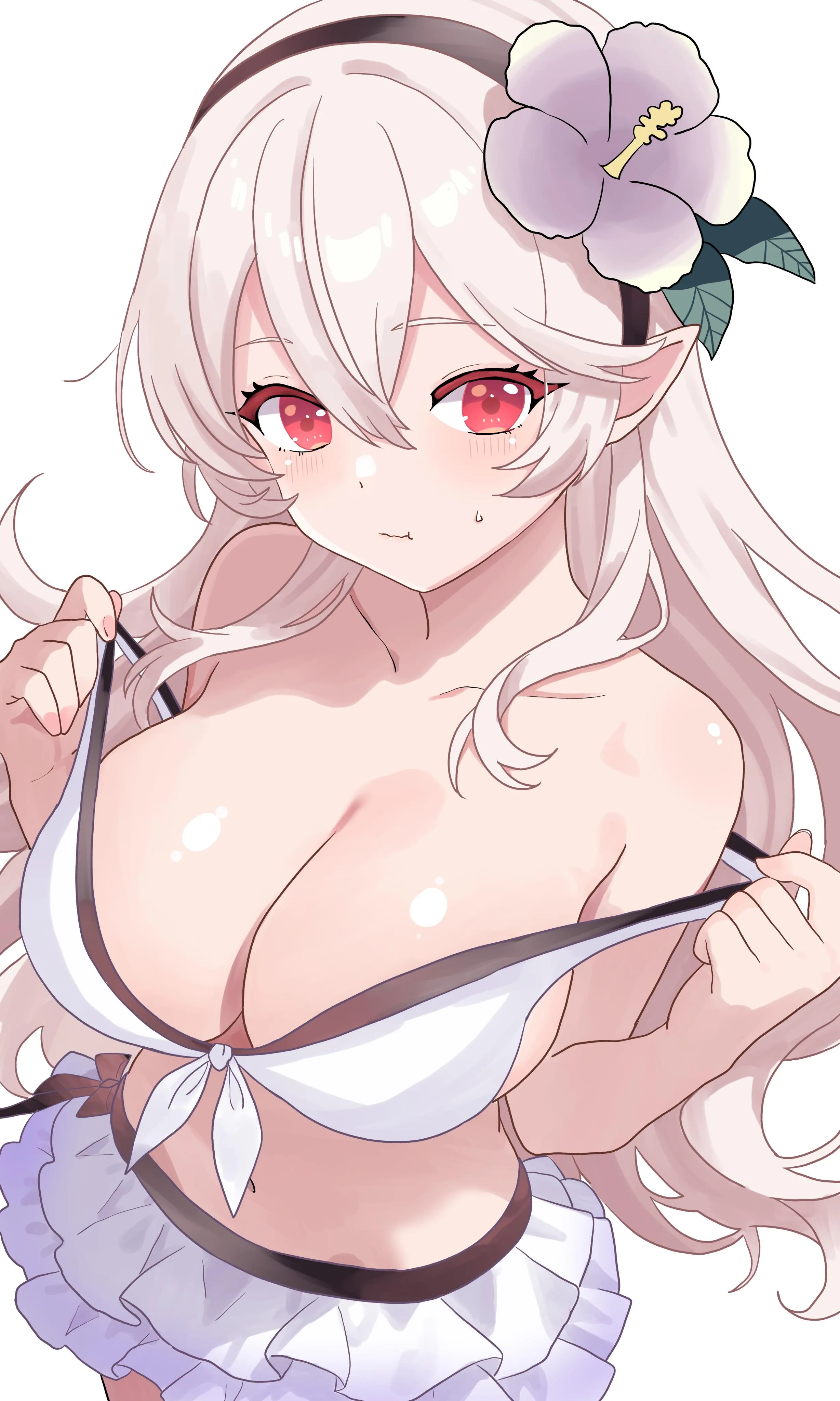 Corrin about to reveal her boobs