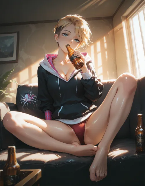 Gwen's off day (Yodayo AI)