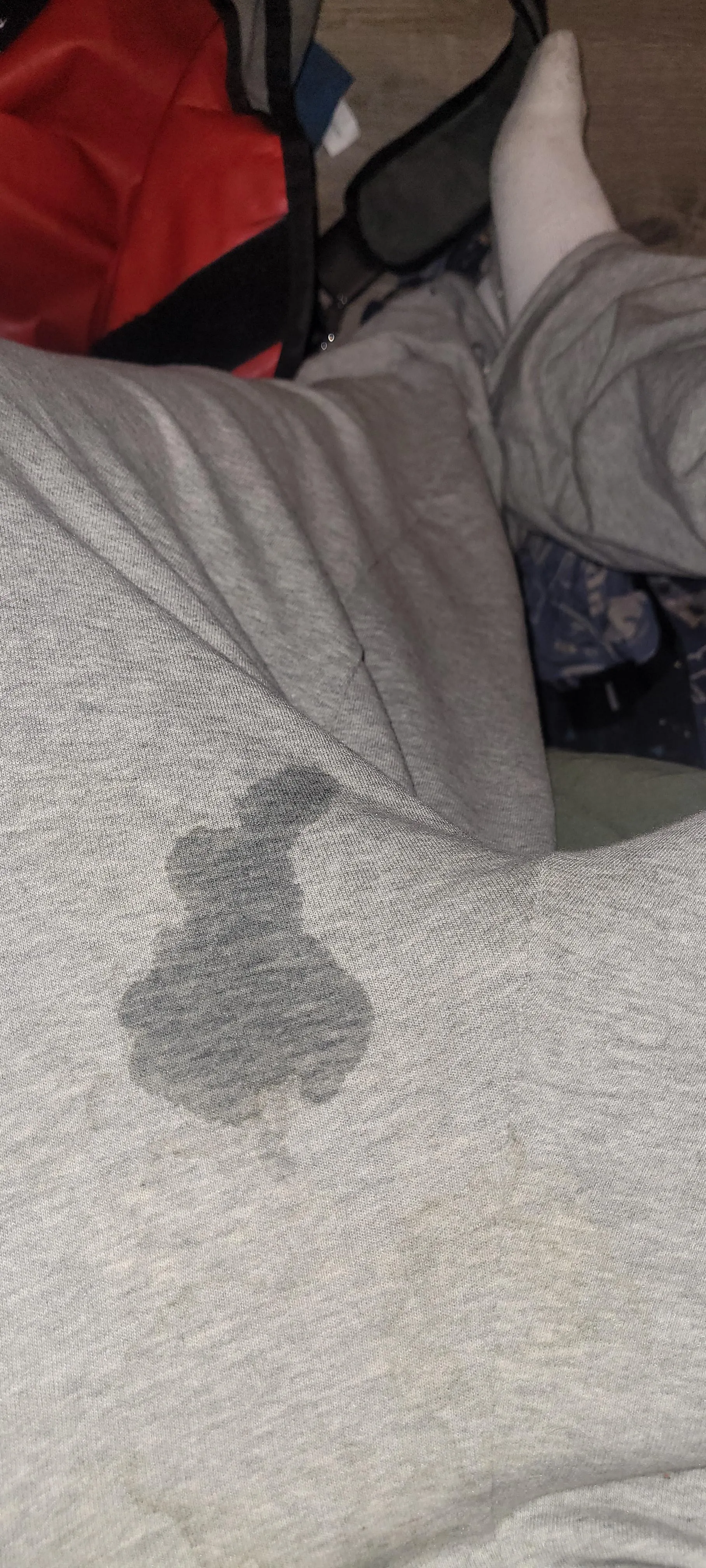 Had some fun in one of my favorite pairs of grey sweats before work