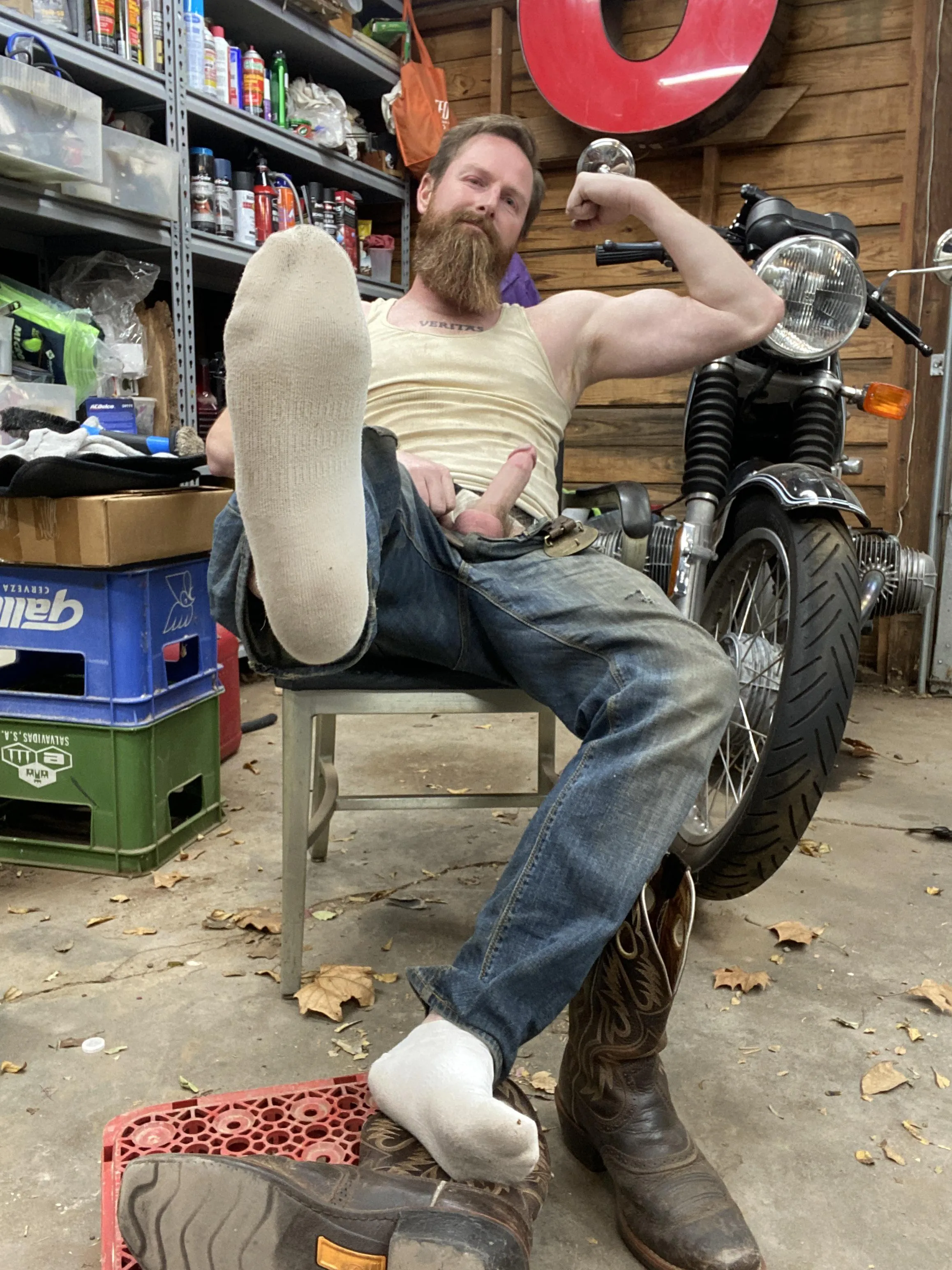 Hope ya like dirty blue collar socks