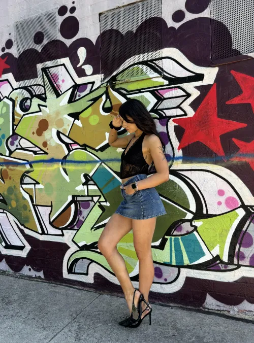 I love showing off my long legs in heels