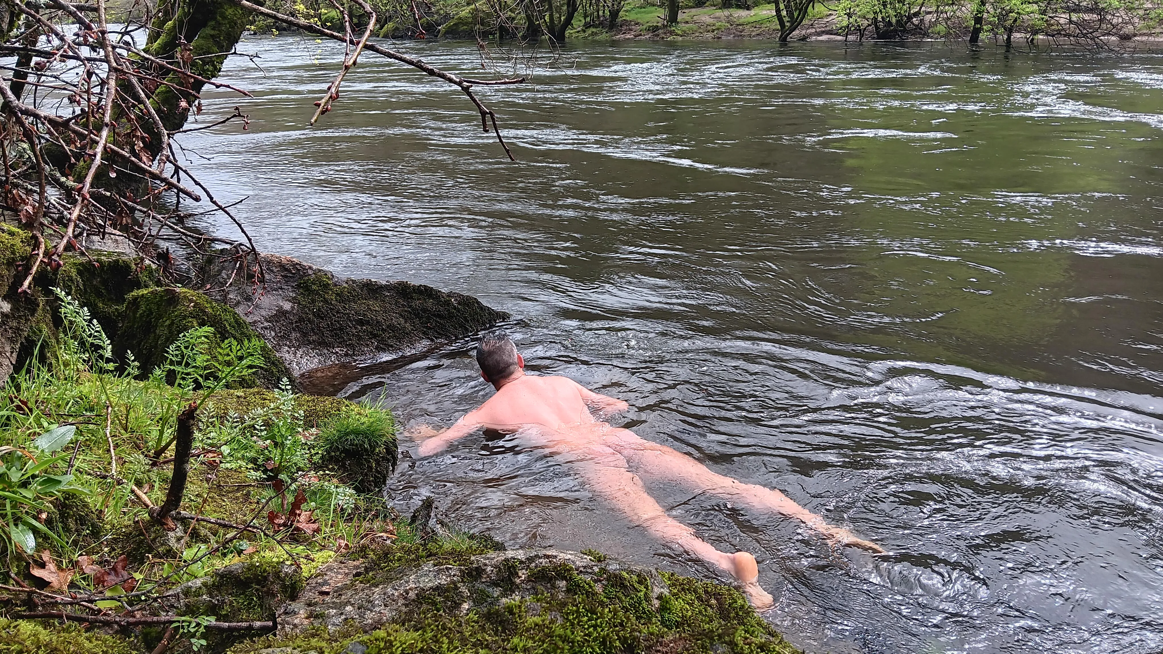 In the river... its raining