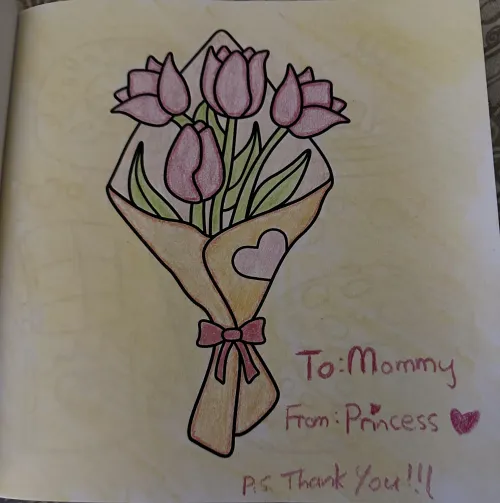 My princess colored me another picture! 💖