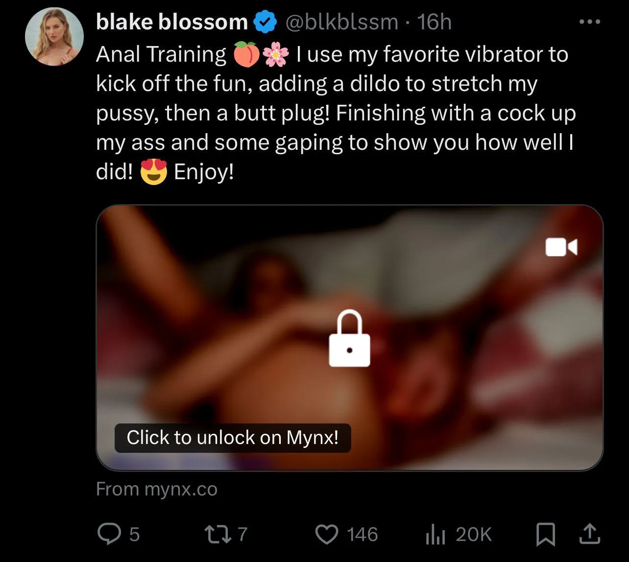 Scoop!! Blake Blossom enters the world of anal