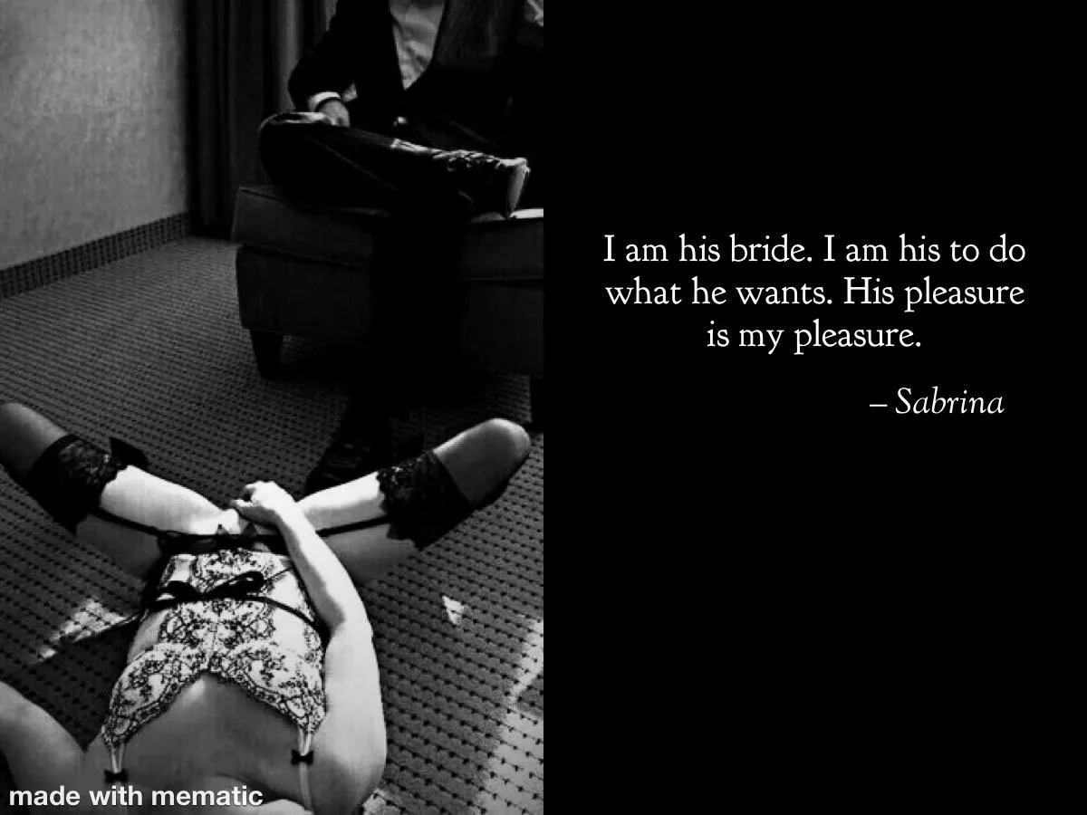 Sissywives do as they are told.