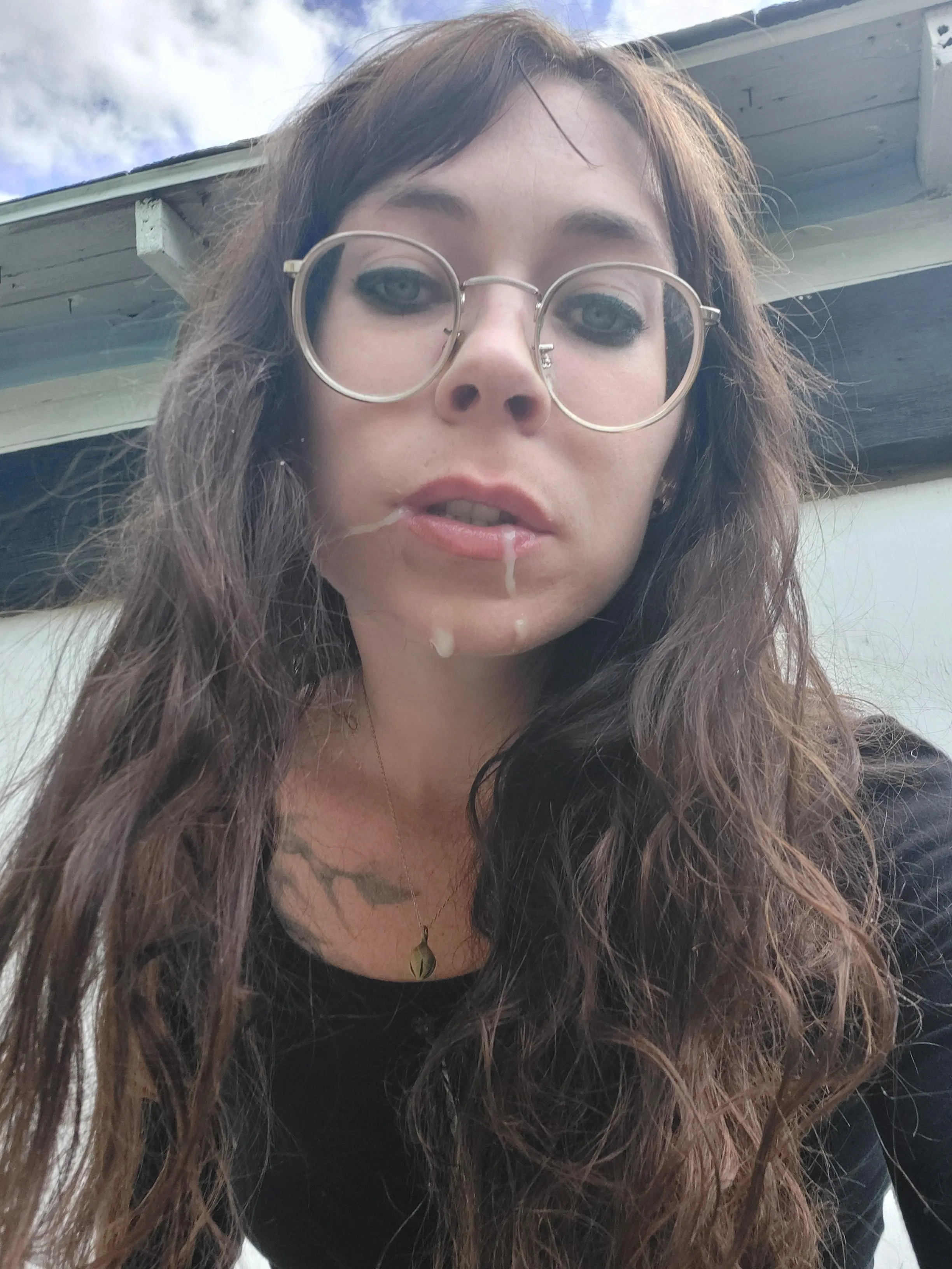 Sucked cock outside and wore it the rest of the day