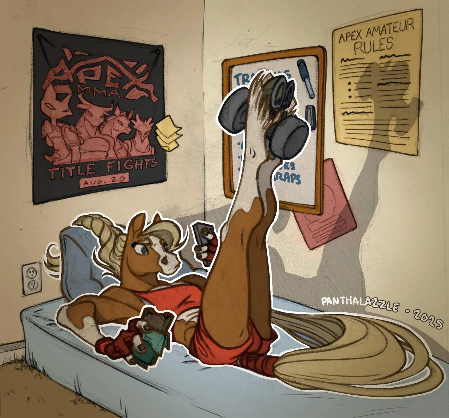 that feel when you're multitasking training and scoping out your opponent's social media [F] (Panthalazzle)