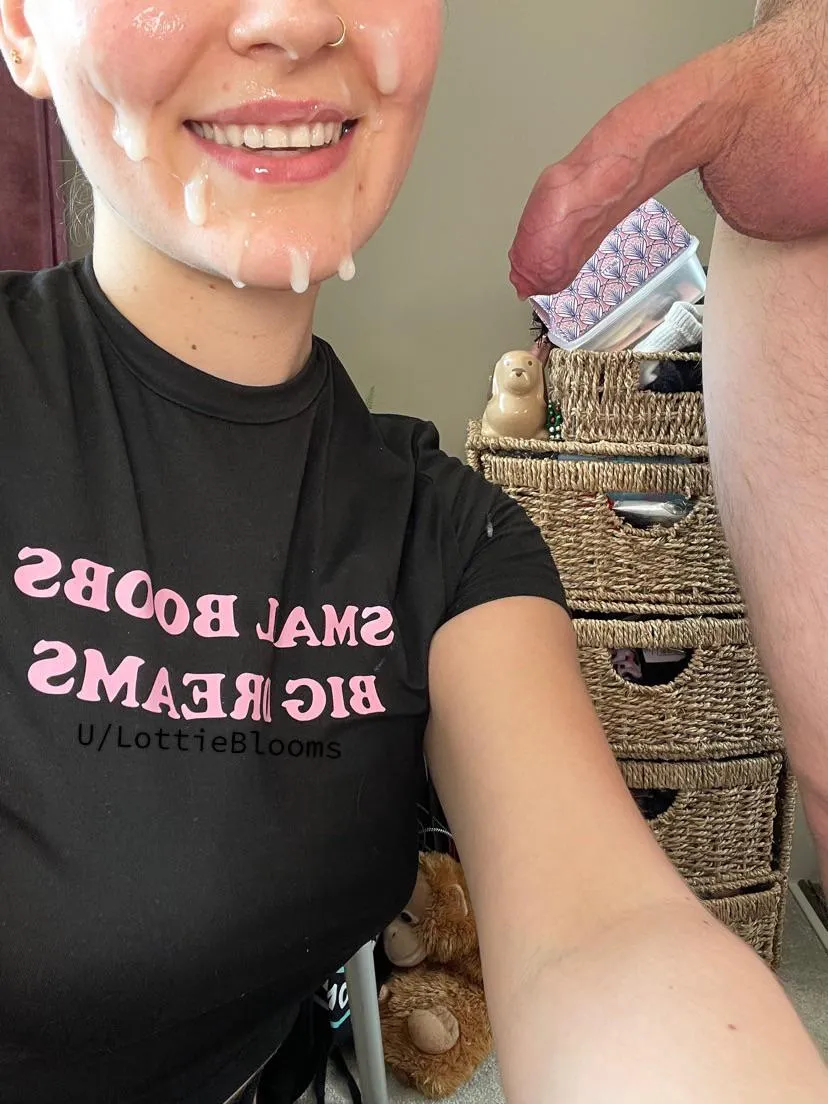 He glazed my face and kissed me