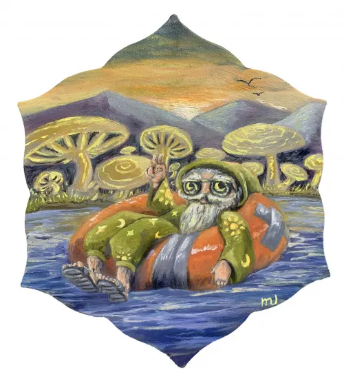 Heart wizard, oils on panel, by me