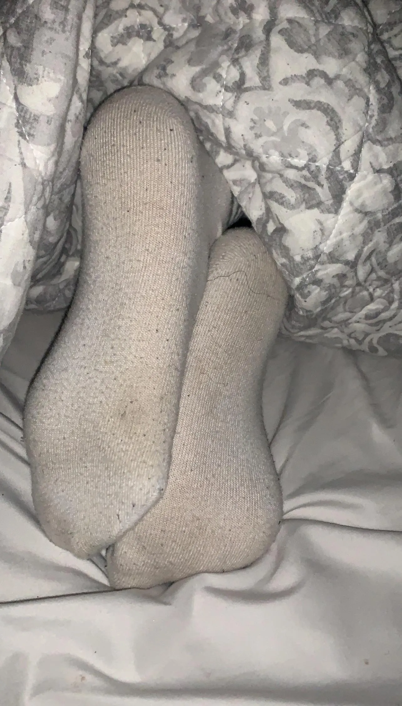 Her teasing sleeping socked soles
