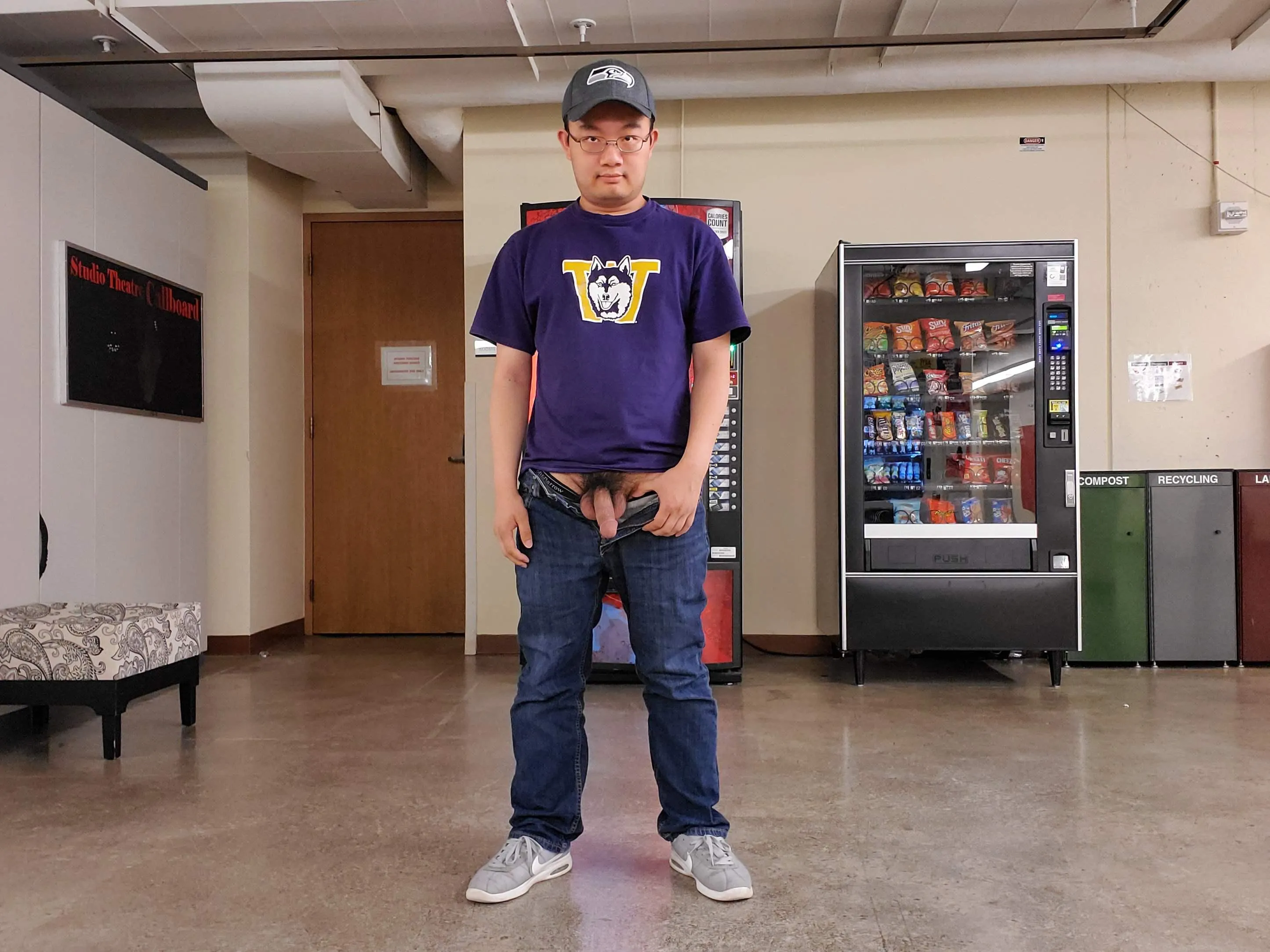 Just hanging out by the vending machines