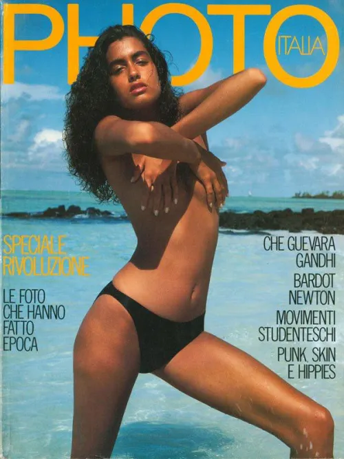 Yasmeen Ghauri | PHOTO Italia 1989 | ph. Ferdinando Scianna