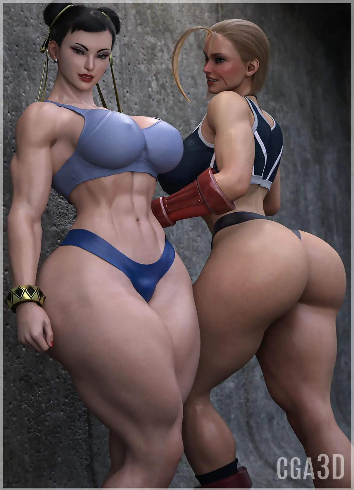 Chun-Li & Cammy (Cga3D) [Street Fighter]