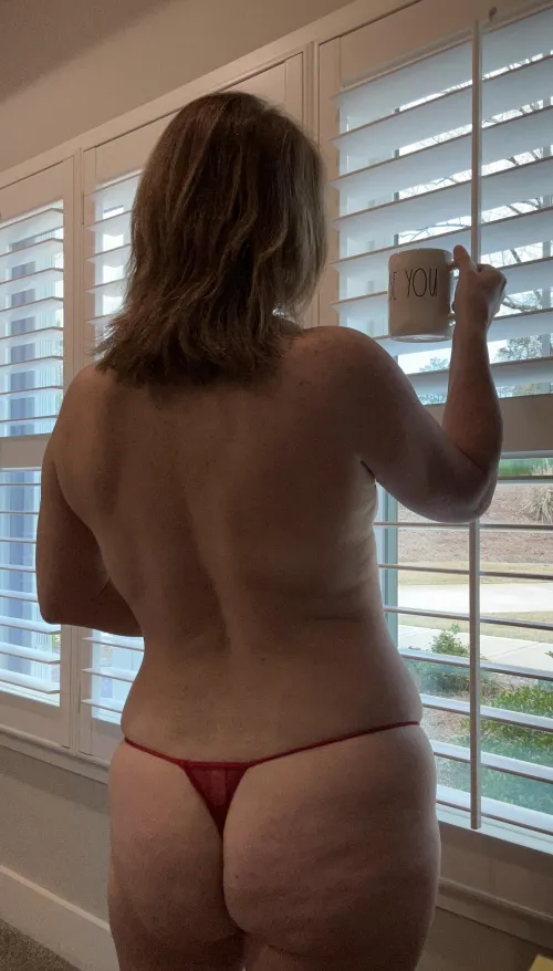 Coffee with a view for this [Mrs] today.