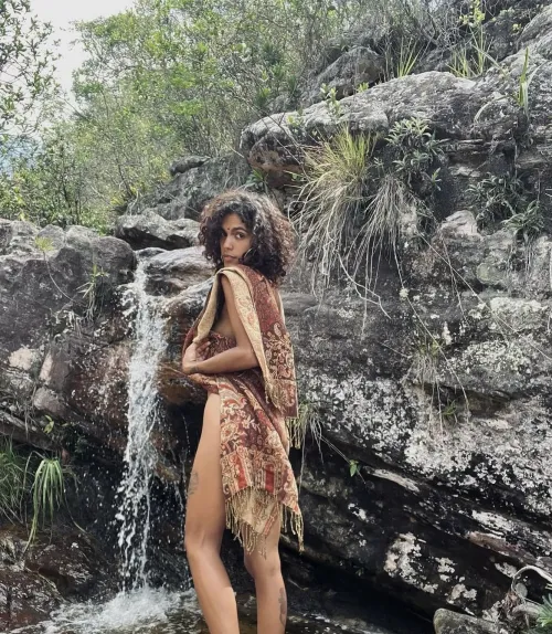 I found this small and beautiful waterfall while hiking in nature