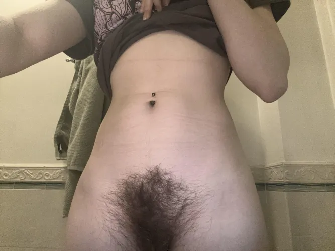 Me before hopping in my morning shower ;)